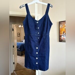 Blue Denim Button-Down Dress